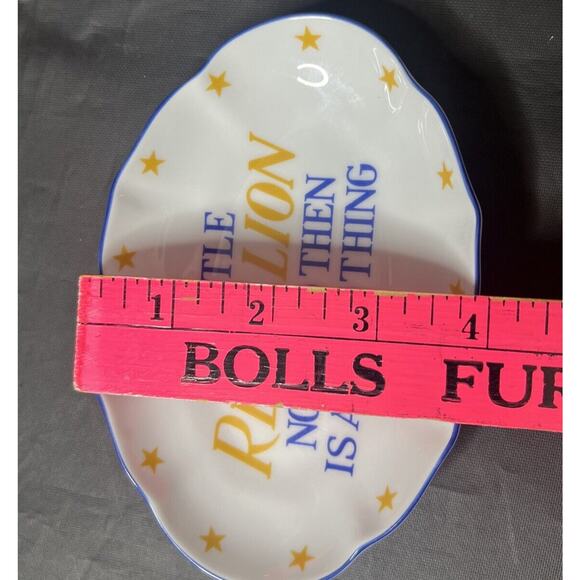 MOTTAHEDEH Patriotic Porcelain "A Little Rebellion…" Thomas‎ Jefferson Ring Tray - Picture 4 of 5